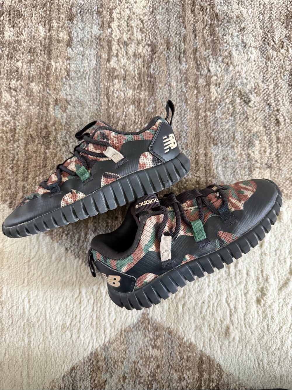 New Balance Kids Camouflage Sneakers - Black, Green & Brown
